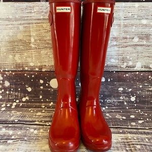 Red Hunter Rain Boots